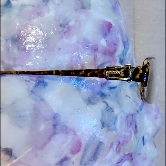 EUC GUESS GU1539 BRN Brown/Leopard Print Eyeglasses Frame Half Rimless 51-18-140 - Picture 5 of 15